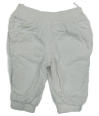 Bílé manšestrové podšité cuff kalhoty C&A