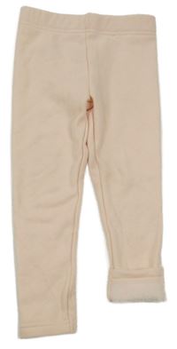 Světlerůžové zateplené legíny Primark
