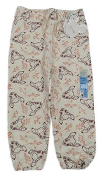 Nové - Svetlobéžové melírované tepláky s Bambim Primark