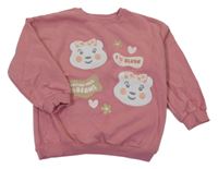 Staroružová oversize mikina s Blush George