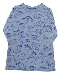 Modré tričko s dinosaurami H&M