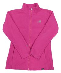 Neonově fuchsiová fleecová propínací mikina Karrimor
