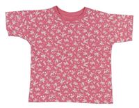Ružovo-biele kvetované tričko Matalan