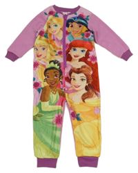 Růžový fleecový overal s princeznami Disney