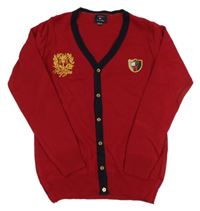 Červeno-tmavomodrý ľahký prepínaci sveter s logem - Tommy Hilfiger