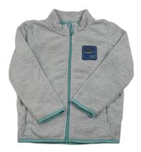 Sivá fleecová prepínaci mikina s nášivkou Impidimpi