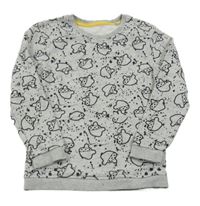 Sivo-čierna vzorovaná mikina George