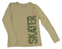 Béžové tričko s nápisom Chapter Young