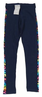 Nové - tmavomodré legíny s nápismi M&S