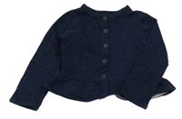 Tmavomodrá trblietavá prepínaci mikina okaidi