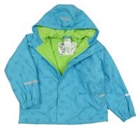 Modrá nepromokavá jarní bunda s hvězdičkami a kapucí Impidimpi