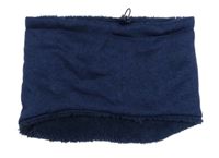 Tmavomodrý pletený zateplený nákrčník 