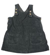 Tmavosivé na traké menšestrové šaty s vreckami Next