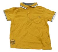 Okrové polo tričko s kapsičkou 