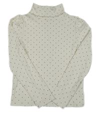 Smetanový žebrovaný puntíkatý rolák GAP