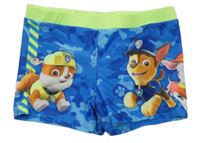 Modro-zelené nohavičkové plavky s Tlapkovou patrolou Nickelodeon