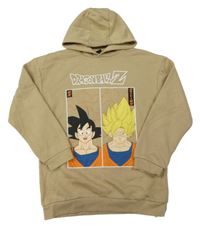 Béžová mikina s potiskem a kapucí - Dragonball Z