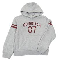 Sivá melírovaná mikina s nápisom a kapucí - Harry Potter H&M