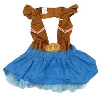 Kockovaným - Hnedo-azurové šaty Disney