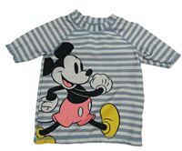 Modro-bílé pruhované UV tričko s Mickeym H&M