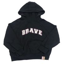 Čierna mikina s nápisom a kapucňou Primark
