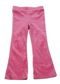 Fuchsiové plyšové flare legíny H&M