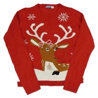 Červený vianočný sveter so sobom Pepperts