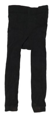 Antracitové rebrované pančuskové legíny H&M