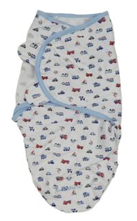 Bílá rychlozavinovačka s autami