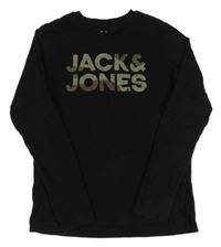 Černé triko s logem Jack & Jones
