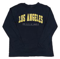 Tmavomodré tričko s nápisom Primark