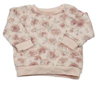 Svetloružová kvetovaná mikina Primark