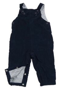 Tmavomodré laclové podšité manšestráky 