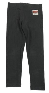 Antracitové rebrované legíny Next