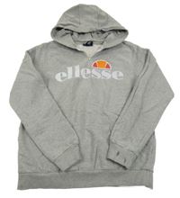 Šedá mikina s logem a kapucí Ellesse