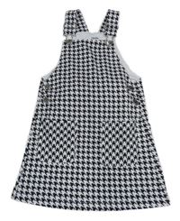 Bielo-čierne vzorované na traké teplákové šaty Dopodopo