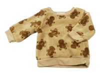 Béžová plyšová mikina s perníčky