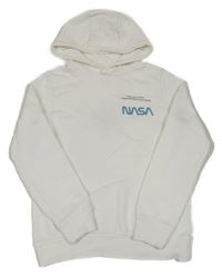 Biela mikina s astronautem a kapucí - NASA