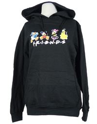 Dámská černá mikina s Mickeym a kapucí 