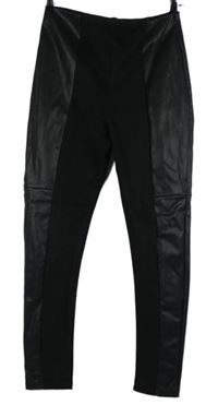 Dámske čierne koženkovo/semišové tregíny In The Style