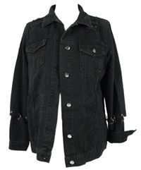 Dámská černá riflová bunda s prošoupáním Pep&Co