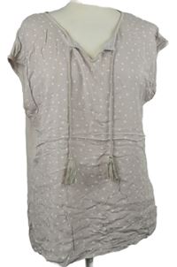 Dámska béžová bodkovaná blúzka