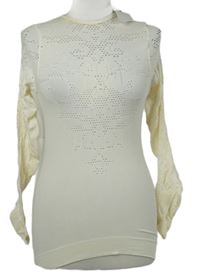 Nové - Dámské smetanové perforované spodní triko Savida 