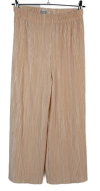 Dámské růžové plisované culottes kalhoty Bershka