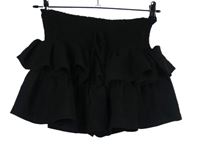 Dámské černé sukňové kraťasy s volánky Shein 