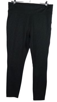 Dámske čierne vzorované športové legíny TU