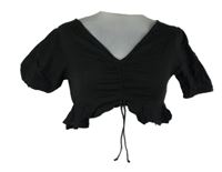 Nové - Dámska čierna crop blúzka Boohoo