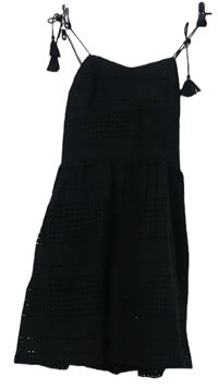 Dámske čierne madeirové plátenné šaty Superdry