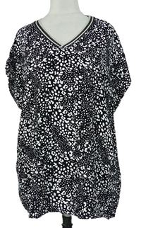 Dámska čierno-biela vzorovaná blúzka Laura Torelli
