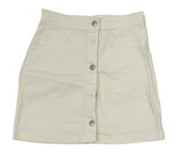Biela rifľová prepínaci sukňa H&M